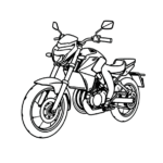 Bike Coloring Image 1