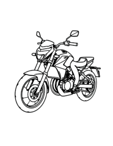 Bike Coloring Image 1