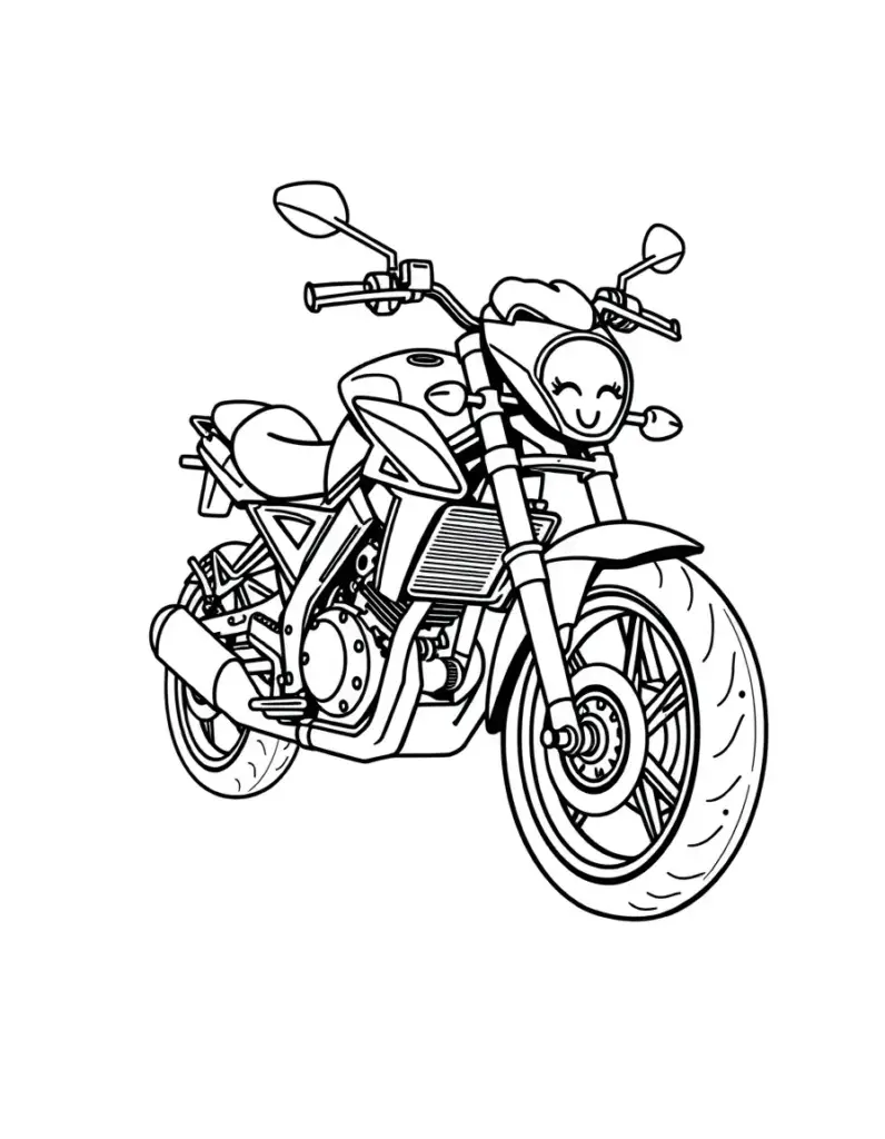 Bike Coloring Image 10