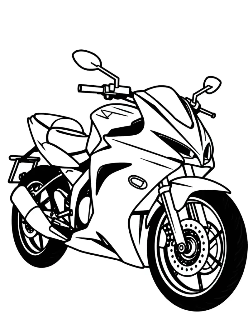 Bike Coloring Image 2
