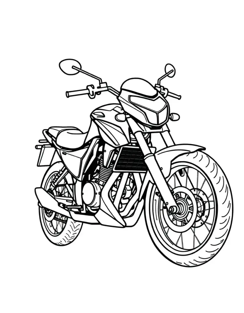 Bike Coloring Image 4