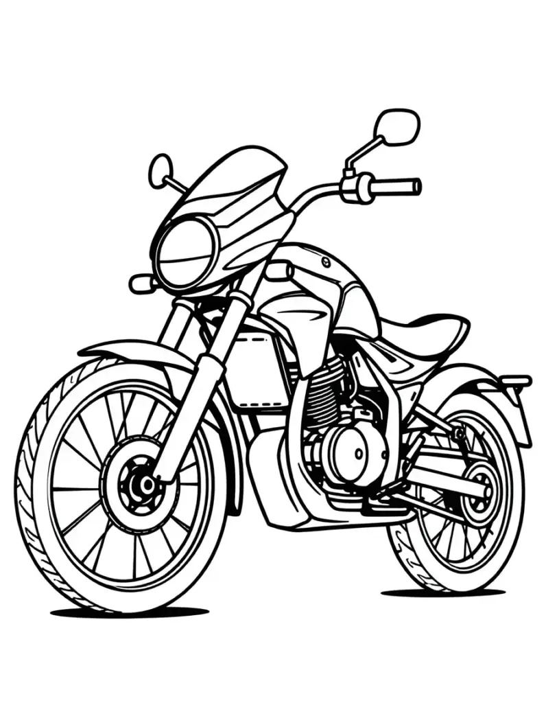 Bike Coloring Image 5