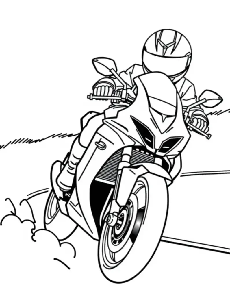 Bike Coloring Image 6