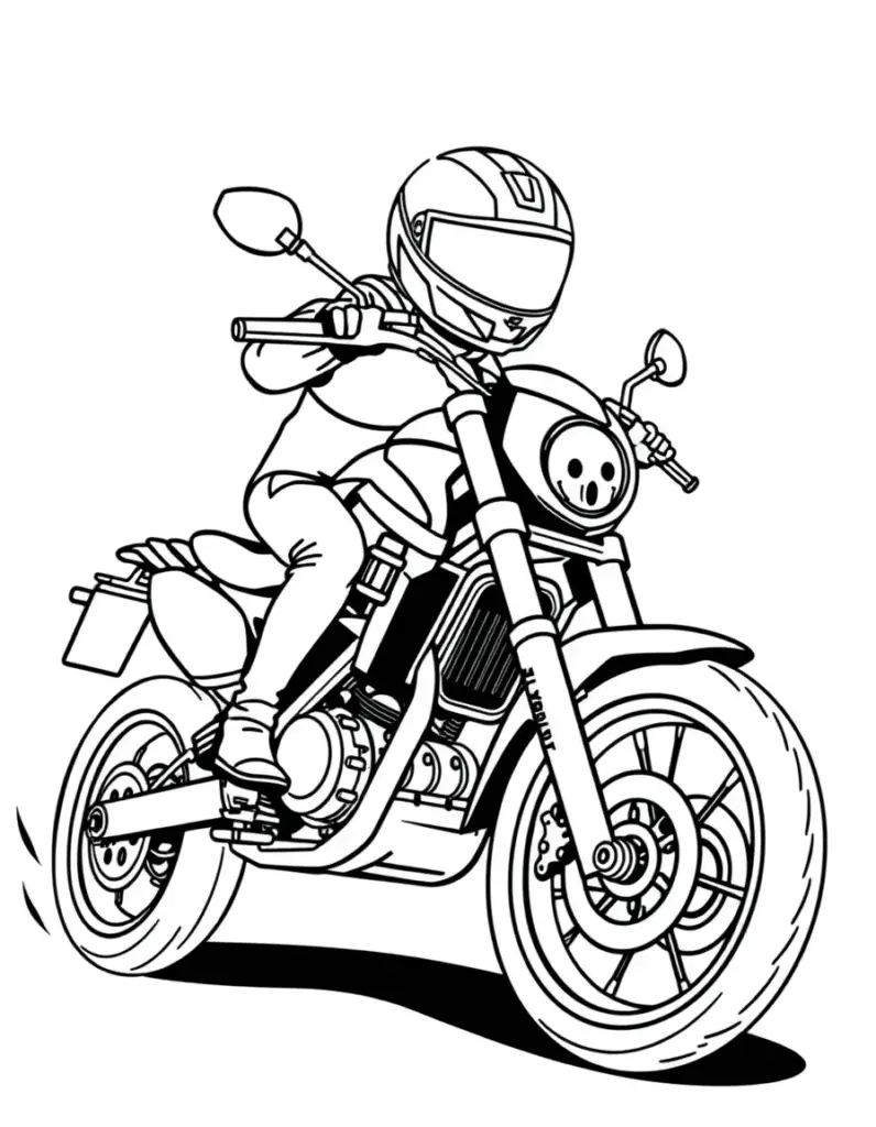 Bike Coloring Image 8