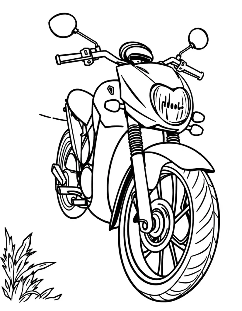 Bike Coloring Image 9
