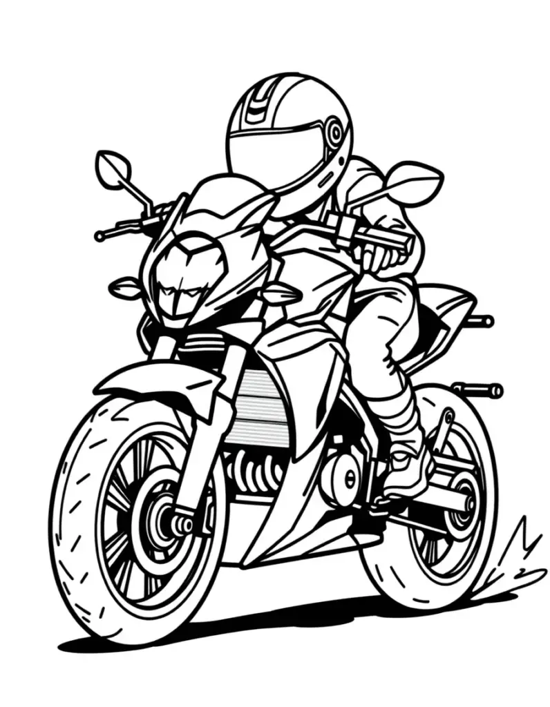 Bike Coloring Image Bike Coloring Image 11